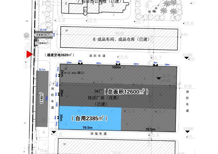 十八里立交旁，10000平米以上大厂房出租，食宿办公齐全，可分割-图5